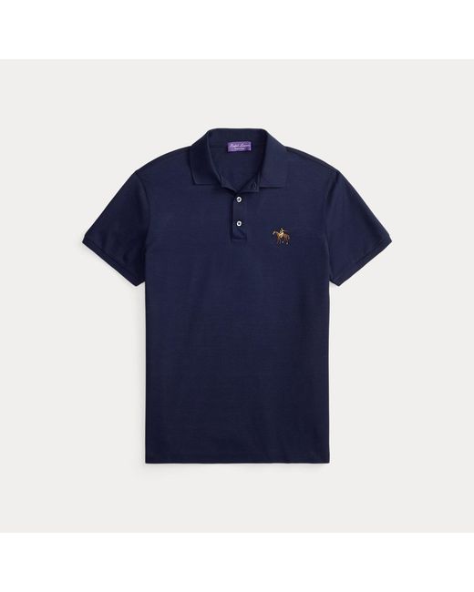 Ralph Lauren Black Custom Slim Fit Piqué Polo Shirt for men