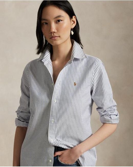 Polo Ralph Lauren Multicolor Stretch Slim Fit Striped Oxford Shirt