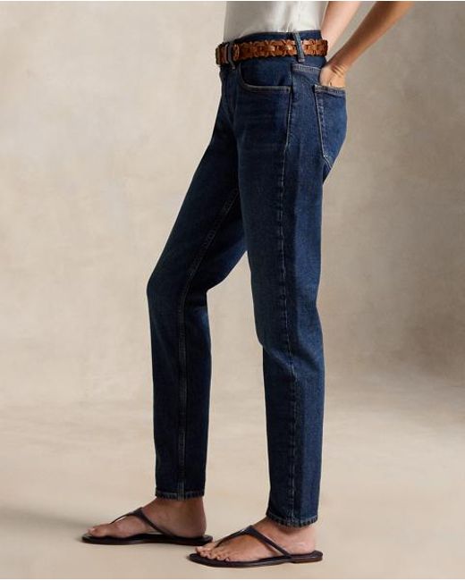 Polo Ralph Lauren Blue Mid-Rise Super-Slim Jean