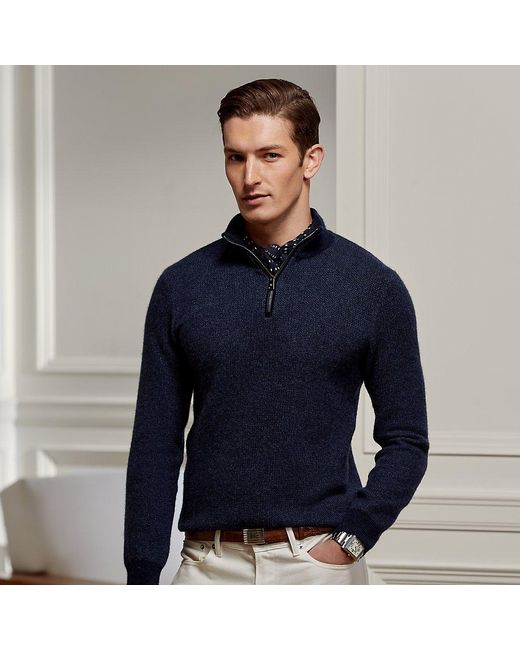purple quarter zip sweater