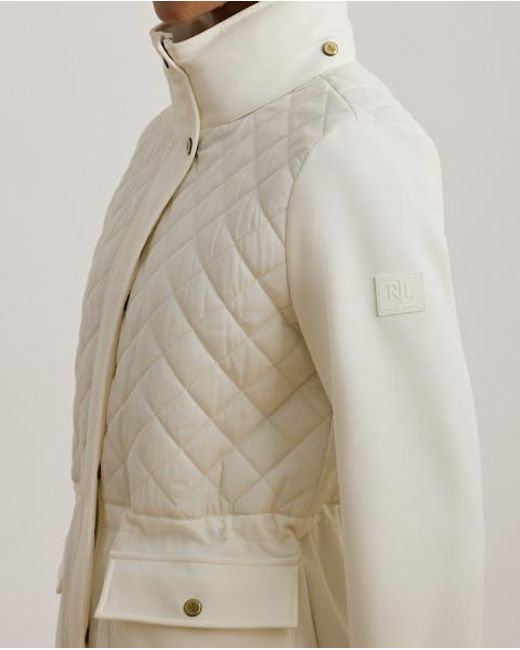 Ralph Lauren Ruitvormig Gestikt Jack Met Kraag in het Natural