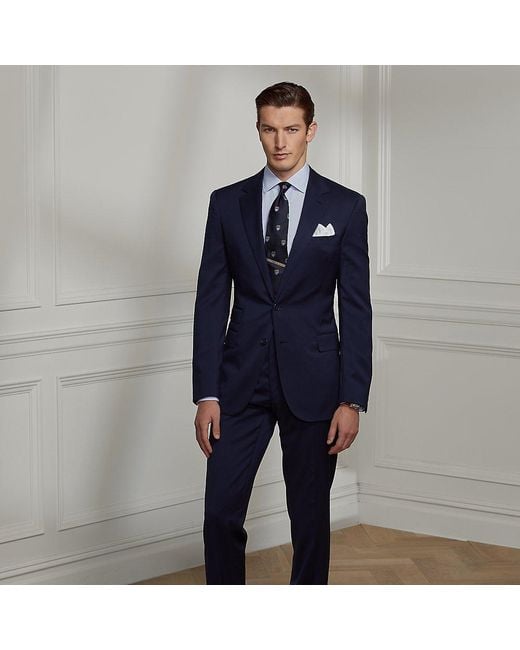 Ralph Lauren Purple Label Ralph Lauren Gregory Hand-tailored Wool Serge  Suit in Blue for Men | Lyst