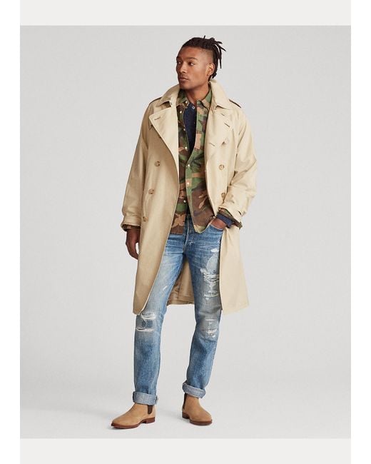 Polo Ralph Lauren Stretch Cotton Trench Coat in Tan (Natural) for Men |  Lyst UK
