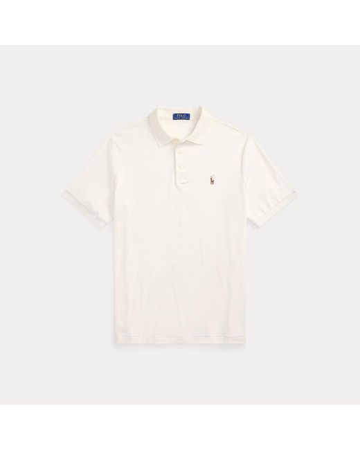 Polo Ralph Lauren Natural Custom Slim Fit Soft Cotton Polo Shirt for men