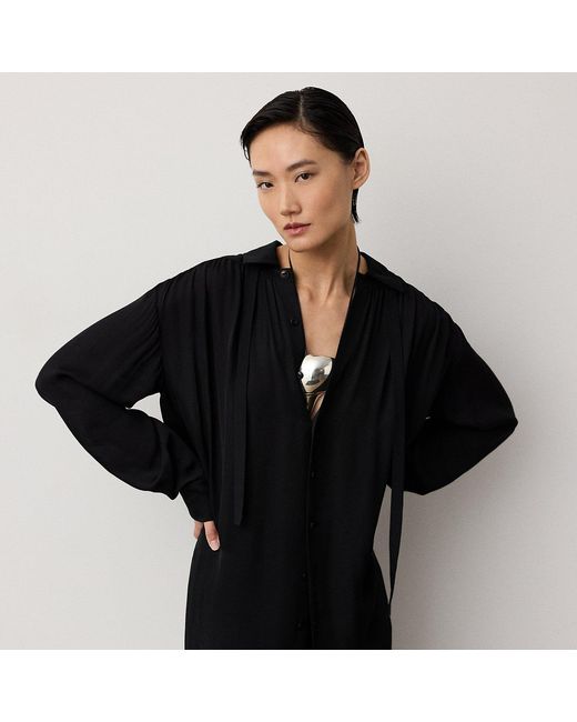 Ralph Lauren Black Karmen Satin Shirt