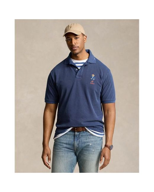 Ralph Lauren Blue Big & Tall - Polo Bear Mesh Polo Shirt for men