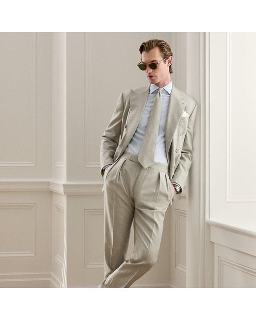 Ralph Lauren Gray Ralph Lauren Hand-Tailored Wool Flannel Suit for men