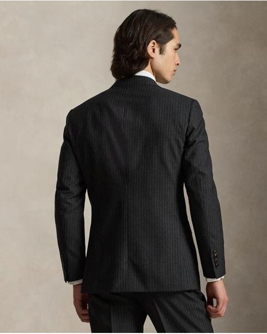 Polo Ralph Lauren Black Polo Tailored Fit Striped Wool Suit for men