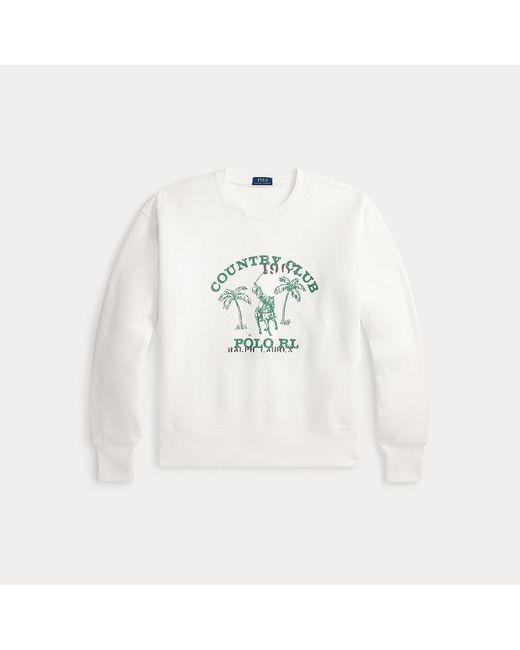 Polo Ralph Lauren Gray Vintage Fit Fleece Graphic Sweatshirt for men