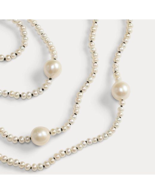 Ralph Lauren Metallic Pearl Double-Strand Necklace