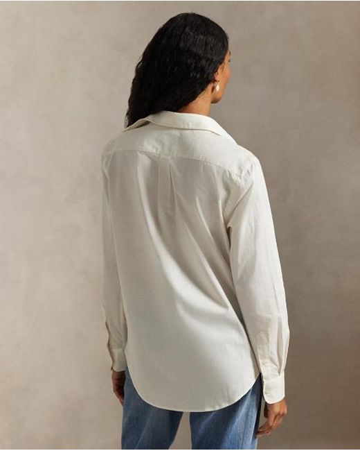 Polo Ralph Lauren White Classic Fit Cotton Twill Shirt