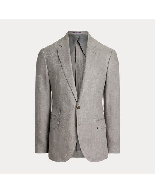 Ralph Lauren Kent Handgemaakt Visgraat Colbert in het Gray voor heren