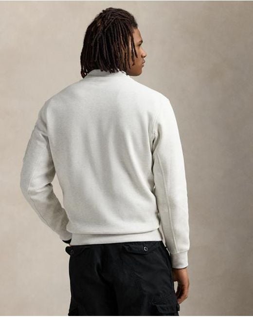Polo Ralph Lauren White Double-Knit Bomber Jacket for men