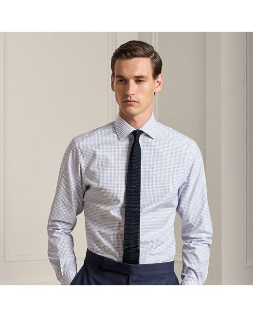 Camicia in twill tattersall di Ralph Lauren in Blue da Uomo