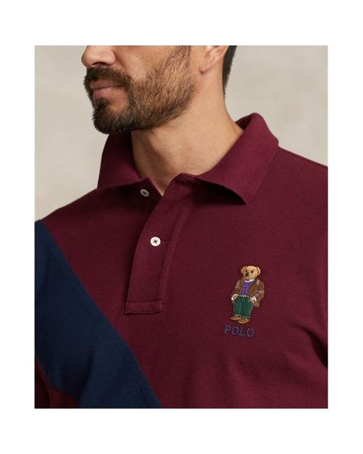 Ralph Lauren Red Ralph Lauren Polo Bear Mesh Polo Shirt for men