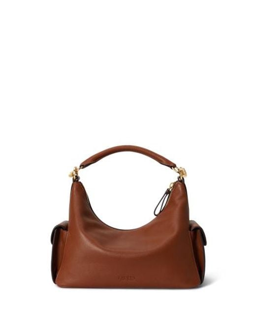 Ralph Lauren Brown Nappa Leather Small Blaike Shoulder Bag