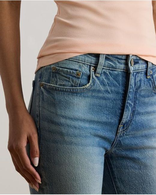 Ralph Lauren Blue High-Rise Skinny Ankle Jean