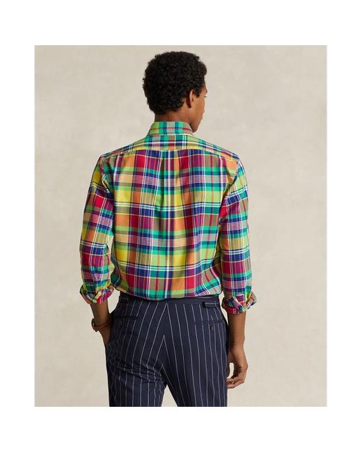 Polo Ralph Lauren Kariertes Slim-Fit-Oxfordhemd in Green für Herren