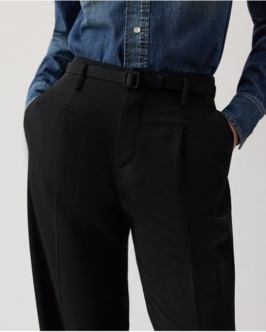 Ralph Lauren Black Acklie Wool Gabardine Pant