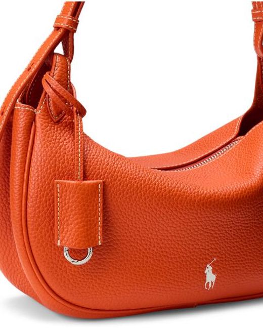 Polo Ralph Lauren Red Polo Play Leather Shoulder Bag