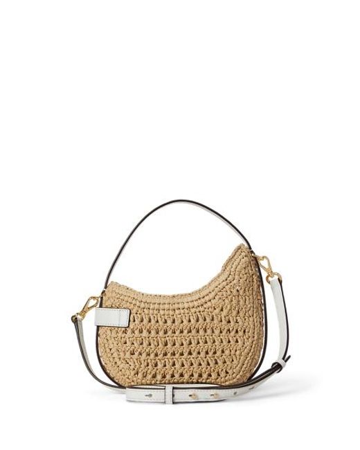 Ralph Lauren Multicolor Woven Straw Small Tasha Crossbody Bag