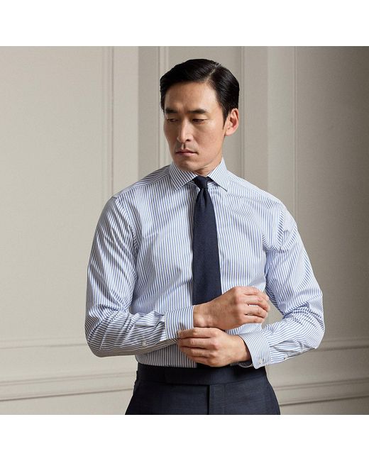 Ralph Lauren Blue Striped Twill Shirt for men