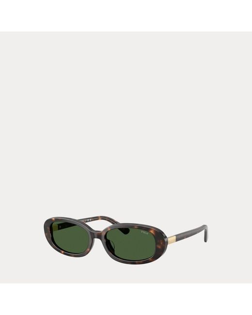 Polo Ralph Lauren Black Polo Oval Sunglasses
