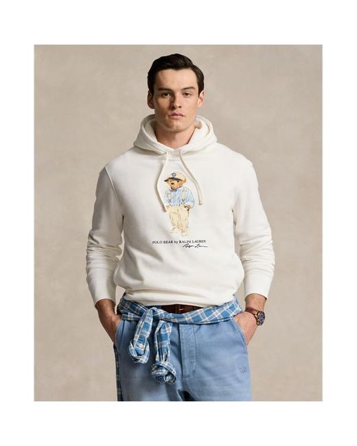 Polo Ralph Lauren Fleece-Pullover mit Polo Bear in Natural für Herren