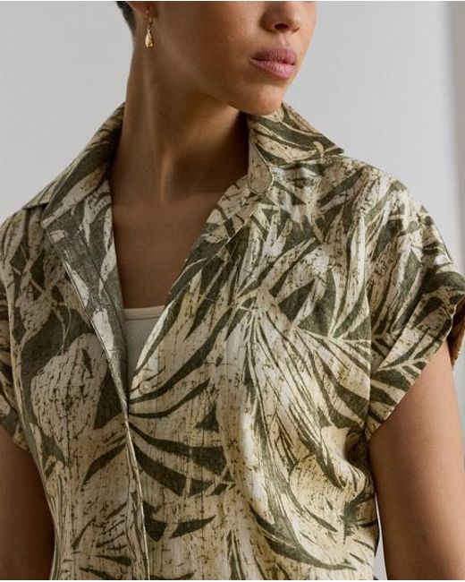 Ralph Lauren Green Relaxed Fit Print Short-Sleeve Shirt