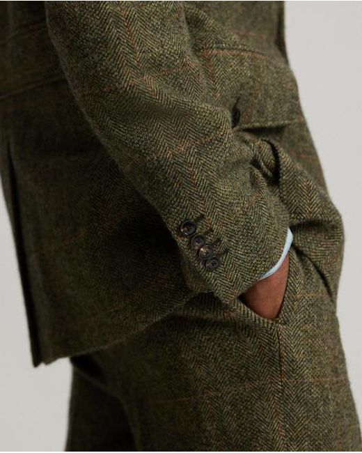 RRL Woll-Anzugjacke Mit Windowpane-Karo in Green für Herren