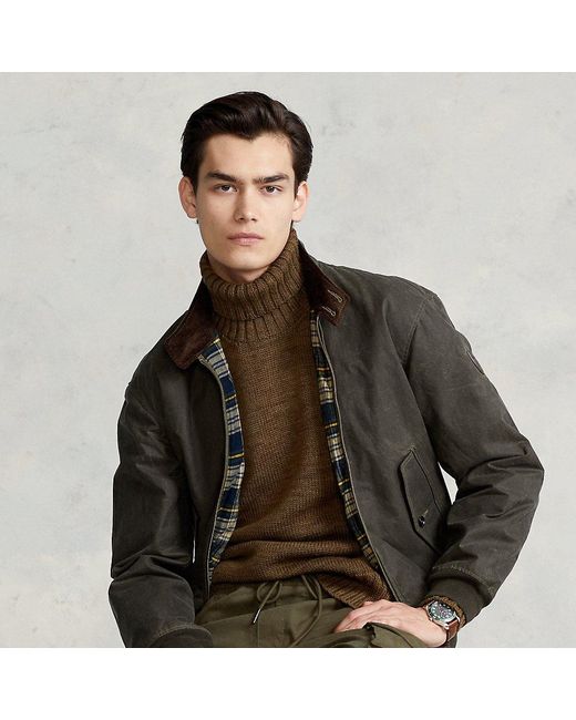 Ralph Lauren Cotton Oilcloth Jacket in Green for Men Lyst