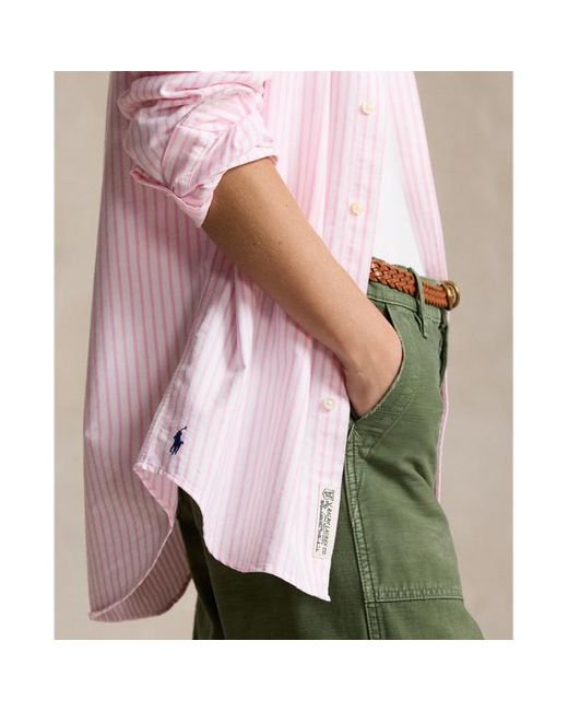 Ralph Lauren Natural Classic Fit Striped Oxford Shirt for men