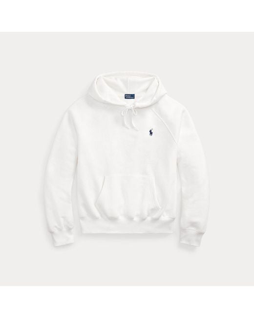 Polo Ralph Lauren White Shrunken Fit Fleece Hoodie