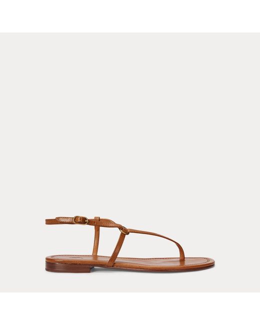 Polo Ralph Lauren Brown O-Ring Leather Sandal