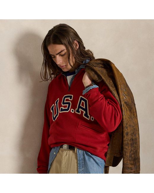 Polo Ralph Lauren Vintage Fit Usa Collared Sweatshirt for men
