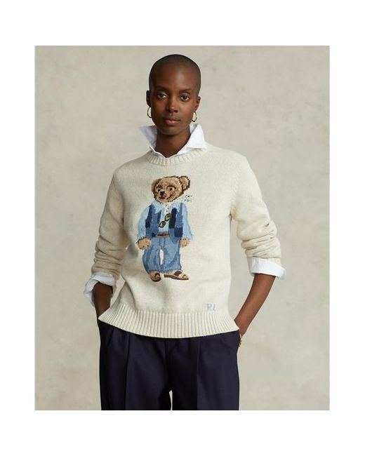 Polo Ralph Lauren Natural Polo Bear Cotton Sweater