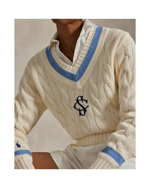 Ralph Lauren The Spelman College Cricket Sweater in Natural Lyst Canada