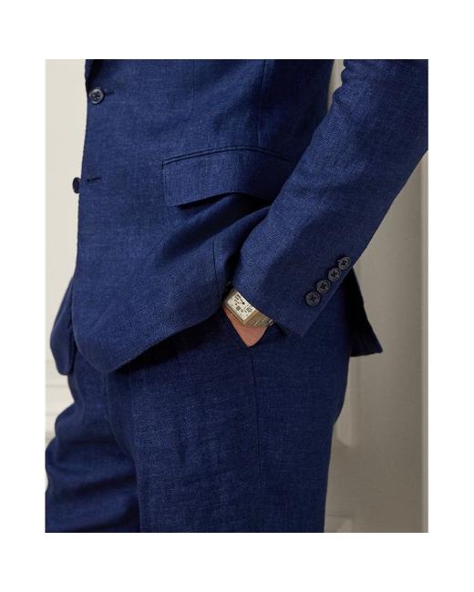 Ralph Lauren Purple Label Blue Kent Hand-tailored Linen Dobby Jacket for men