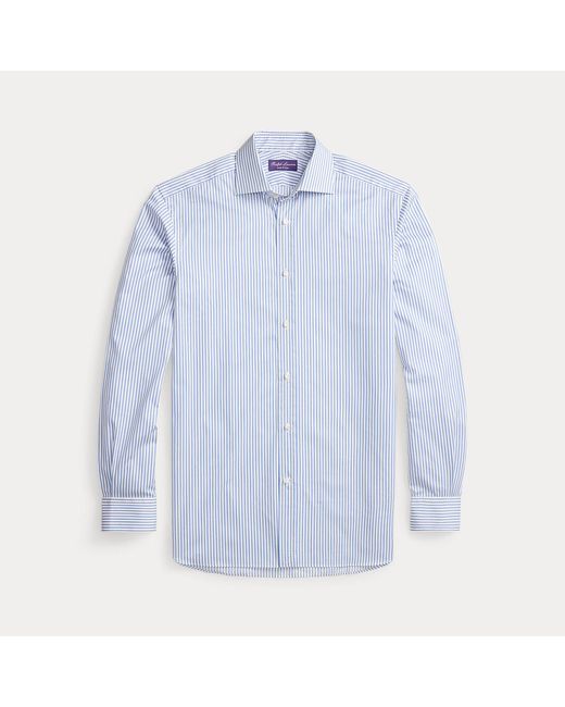 Ralph Lauren Blue Striped Twill Shirt for men