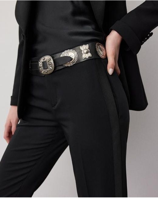 Ralph Lauren Black Seth Wool Gabardine Trouser