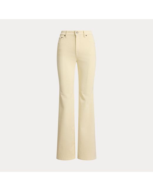 Ralph Lauren Natural High-Rise Corduroy Flare Trousers