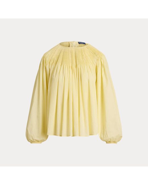 Polo Ralph Lauren Yellow Pintucked Cotton Shirt