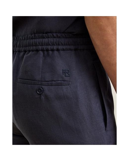 Ralph Lauren Blue Hand-Tailored Silk-Linen Trouser for men