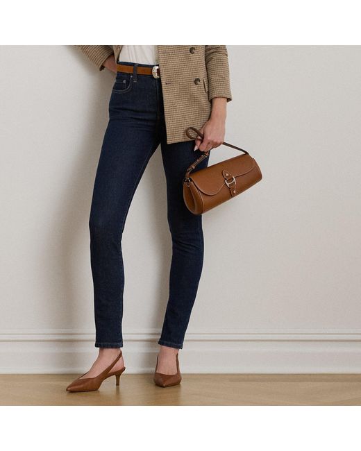 Ralph Lauren Blue High-Rise Skinny Ankle Jean