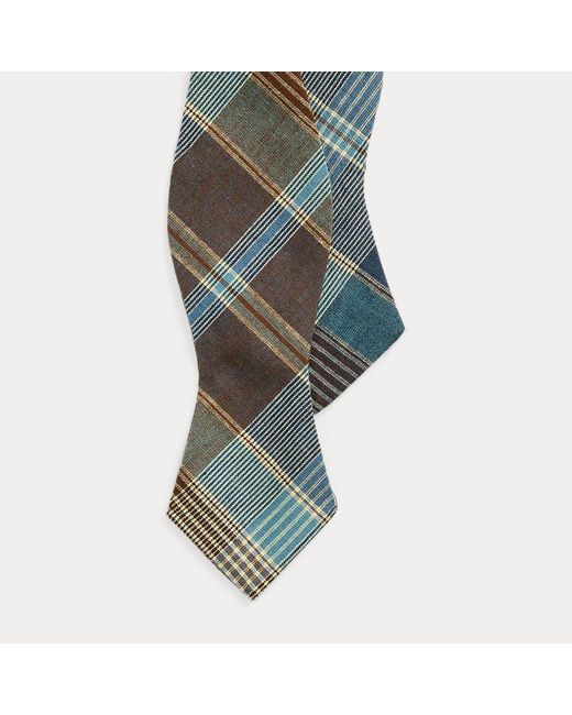 Polo Ralph Lauren Green Plaid Cotton Bow Tie for men