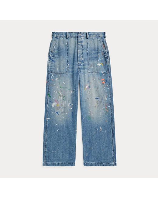 Ralph Lauren Marine-geïnspireerde Distressed Jeans in het Blue voor heren