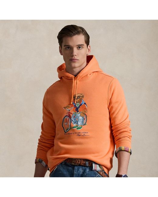 Polo Ralph Lauren Orange Polo Bear Fleece Hoodie for men