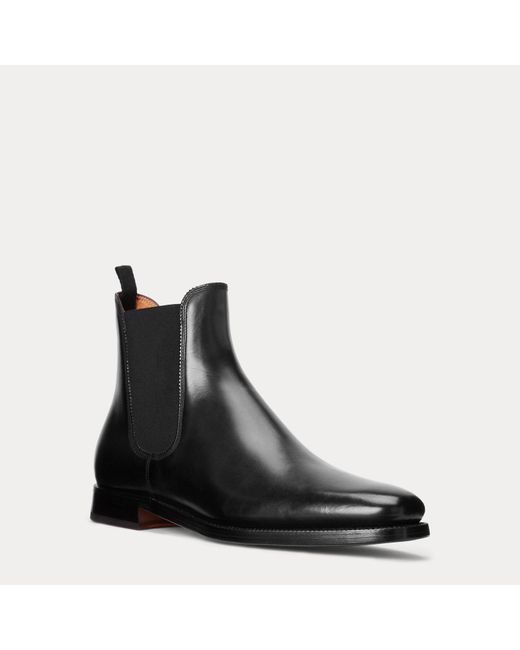 Ralph Lauren Black Penfield Calfskin Chelsea Boot for men