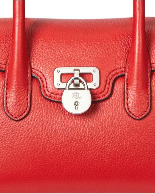 Ralph Lauren Kleine Gegranuleerd Leren Tanner Tas in het Green