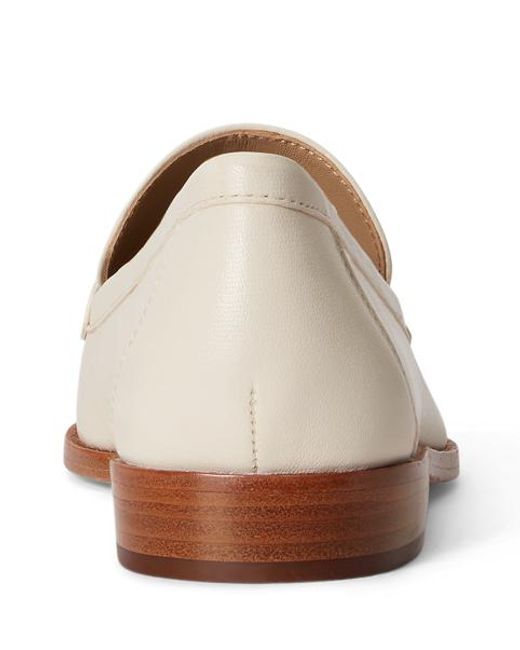 Ralph Lauren Natural Blaike Nappa Leather Loafer